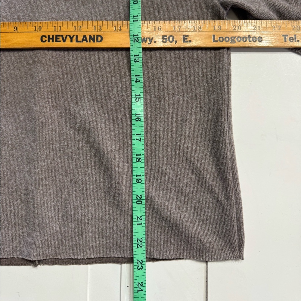 Zara Raw Hem Raw Sleeve Brown Soft Sweater Size Small S - Picture 3 of 5